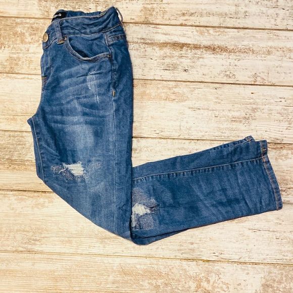 KIDPIK Jeans | Distressed & Reinforced Knees | Youth Girls | Size 8 - Picture 7 of 7